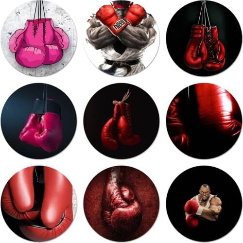 Cartoon Boxing Girl Gloves Icons Pins Badge Decoration Brooches Metal Badges For Backpack Decoration