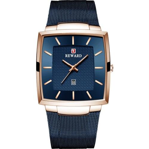 DEAVALLY Mens net belt square watch business fashion ultra thin style Relogio Masculino erkek saat