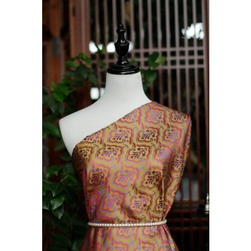 New song brocade cheongsam Chinese style clothing 100% mulberry silk 5 yarn dyed jacquard brocade