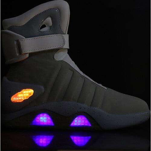 2019 New Boots for Men,Women,Boys and Girls USB chargeable Light Up Shoes Back to Future Women Boots