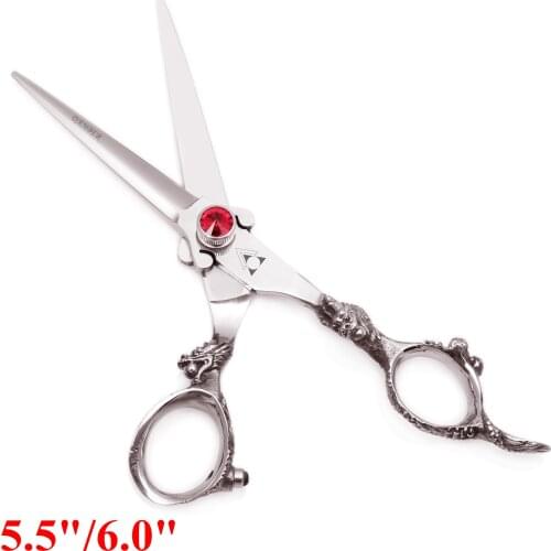 50 Pcs 5.5 6 440C Hair Scissors Professional High Quality Barber Thinning Hairdressing Scissors Cutting Shears Hairdresser 9007