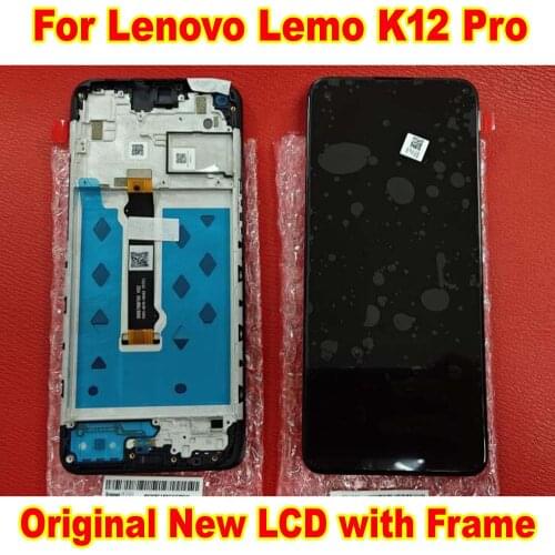 Original Best LCD Display Touch Screen Digitizer Assembly Glass Sensor + Frame For Lenovo Lemon K12 Pro XT2091-7 Phone Pantalla