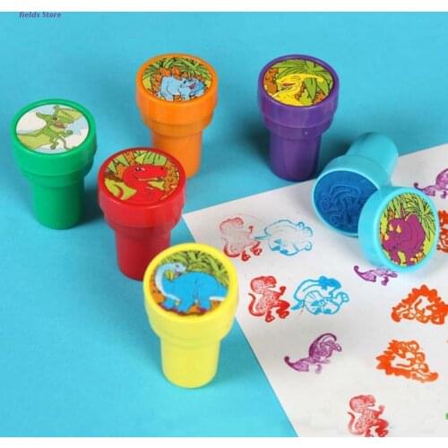 Dazzling Dinosaur Stamper Set Teaching Playset Art Craft Kit DIY Scrapbook Decor