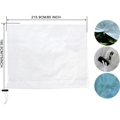 Plant Covers Freeze Protection Plant Frost Blanket Reusable Shrub Jacket Covers with Zipper for Cold Weather 215.9*190.5cm