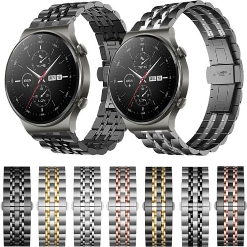 Stainless Steel Butterfly buckle Strap for Huawei Watch GT 2 Pro band for Watch GT 2e GT2 46mm Bracelet WatchBands