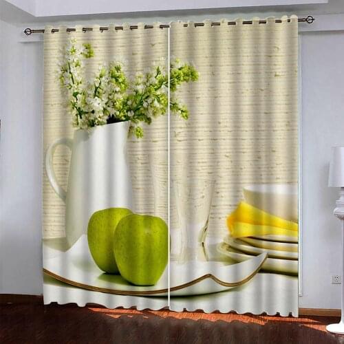 Kitchen 3D curtains windows decoration blackout curtain living room bedroom интерьер для дома modern window curtain