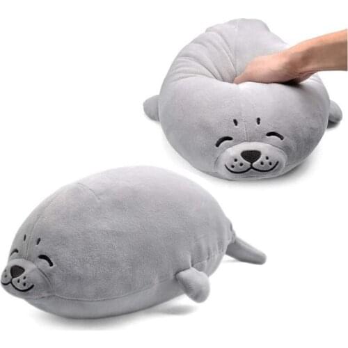 Cute Stuffed Animals Plush Toys Soft Sea Seal Inu Hugging Pillow Toddlers Kids Toys Home Nursery Bedroom Sofa Car Cushion