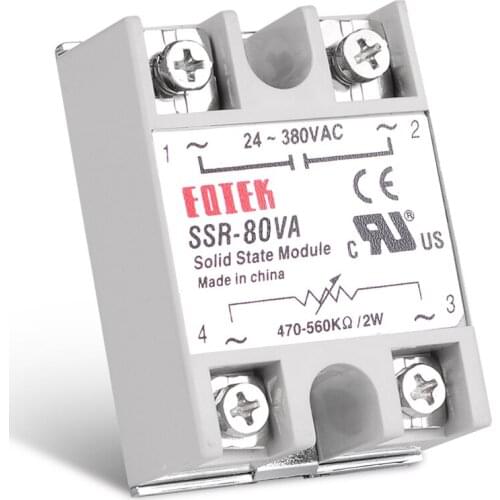 SSR-60VA 80VA 100VA Single Phase Solid State Relay Volt Shift Voltage Regulator Module Power Regulator Fully Isolated Resistance