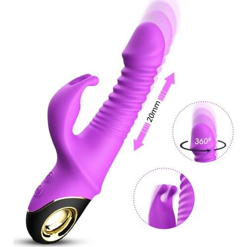 Vibrator Sex Toy for Woman 9 Speed Vibrating G-spot Vibration Rabbit Vibrator USB Rechargeable Masturbation thrusting Dildo
