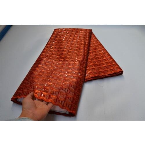 High Quality Nigerian Lace Fabric Embroidered French African Sequins Lace Fabric Weaving Design Sequins Lace Fabric FLP-1156