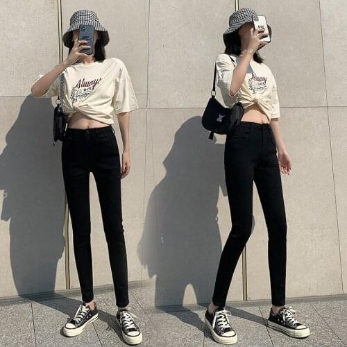 Women Denim Pencil Pants New High Quality Brand Jeans HighWaist Jeggings High Waist Stretch Jeans Slim Pencil Trousers