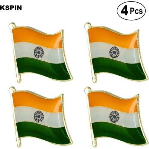 India Flag Pin Lapel Pin Badge Brooch Icons 4pcs