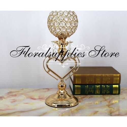 Gold candle holders crystal candlestick Antique candle lantern candelabra home decorative wedding party decoration