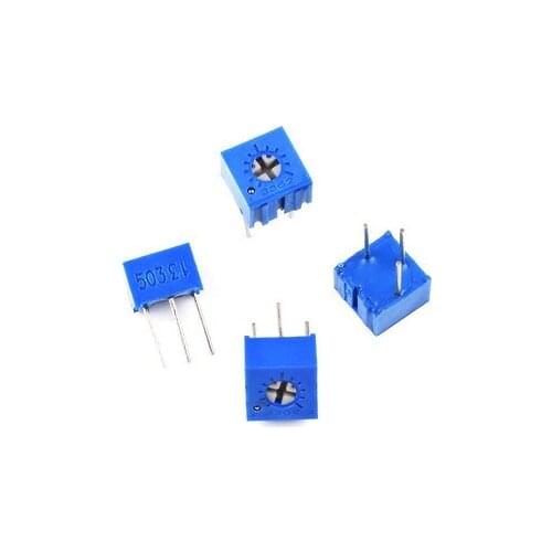 10pcs 3362P 101 201 501 102 202 502 103 203 503 104 204 504 105 Trimpo Trimmer Potentiometer 3362 500R 1K 2K 5K 10K 20K 50K 100K