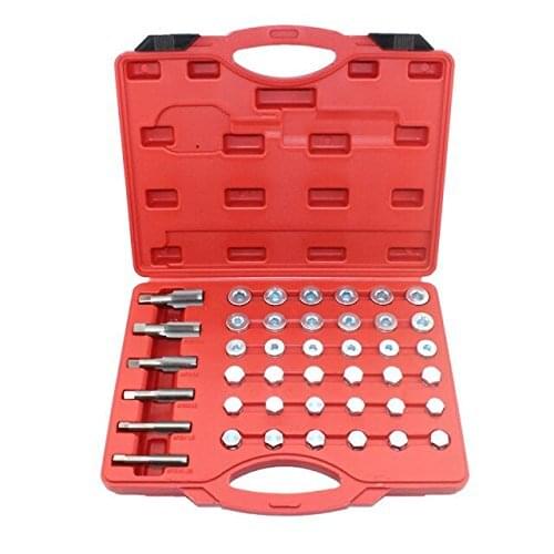 114pcs Oil Pan Drain Sump Plug Key Set Thread Repair Tool Kit Set Drain plug Tool