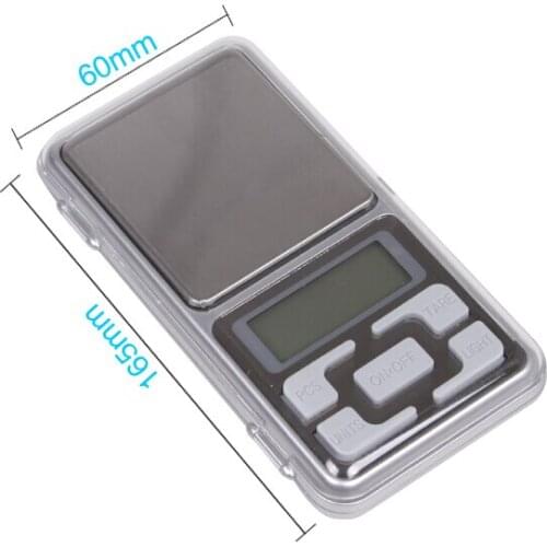 200pcs/lot Free Shipping Mini Digital Precision Electronic Pocket Scales 500g 0.1g Digital Jewelry Scales Balance LCD Display