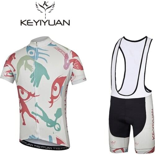 2018 KEYIYUAN new cycling clothes mens autumn and winter mountain outdoor sports clothes warm short sleeve suit