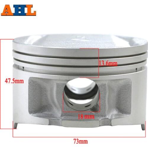 AHL STD ~+100 Cylinder Bore Size 73mm~74mm Motorcycle Piston & Piston Ring Kit For Yamaha TTR250 TT250R TTR 250 1999-2006