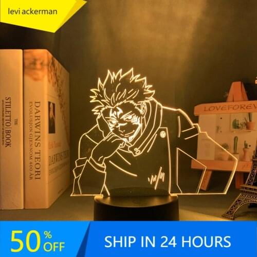 Anime Lamp Yuji Itadori Jujutsu Kaisen Led Night Light for Birthday Gift Jujutsu Kaisen Yuji Itadori Lamp Drop Shipping