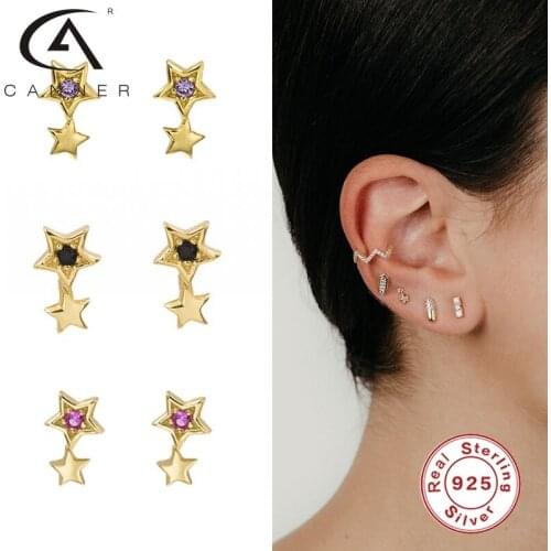 CANNER Simple And Versatile Stud Earring For Women 925 Sterling Silver Earring Jewelry Girls Stud Earrings Accessories Wholesale