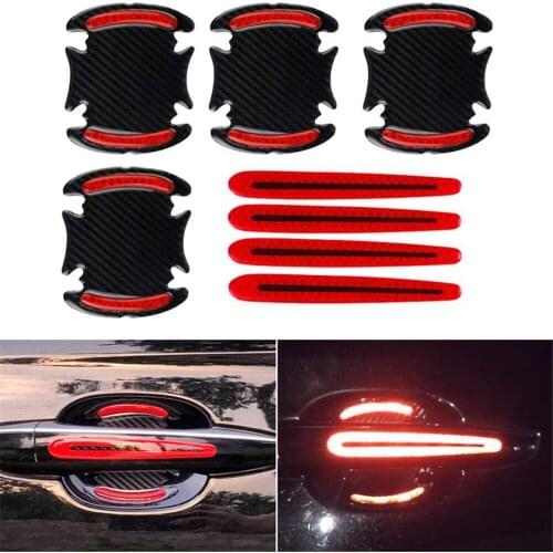 Car Universal Door Wrist Door Handle Safety Warning Reflective Sticker Reflective Strip Waterproof Long-Distance Warning Sticker