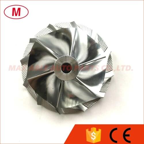 CT12 17291-67010 43.10/58.03mm 6+6 blades Turbo Billet compressor wheel/Milling wheel for 17201-67010 Turbocharger Cartridge