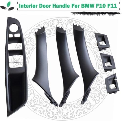 For BMW 5 series F10 F11 Beige Black Car Left Hand Drive LHD Interior Inner Door Handle Panel Pull Trim Cover