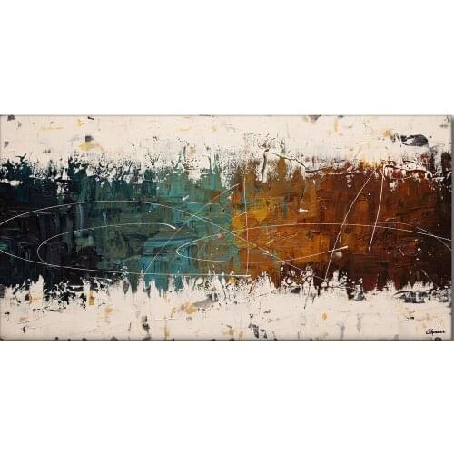 Contemporary art abstract canvas oil paintings White Blue Black hand painted modern pictures for living room Office wall decor