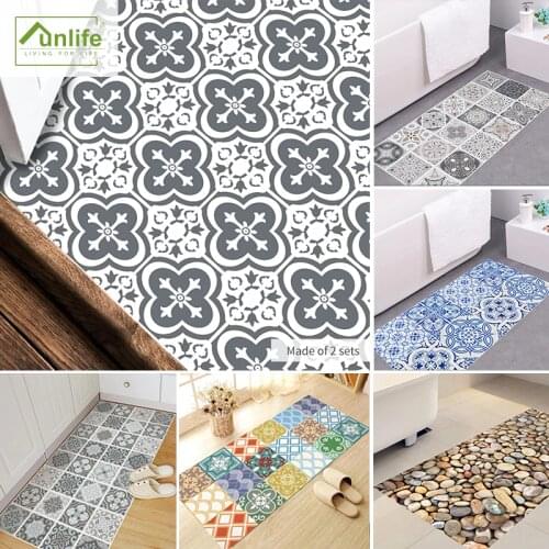 Funlife® Sea Pebble Stone Floor Sticker Waterproof Peel & Stick Removable ground Stickers for Kitchen Camper Bathroom Home Decor