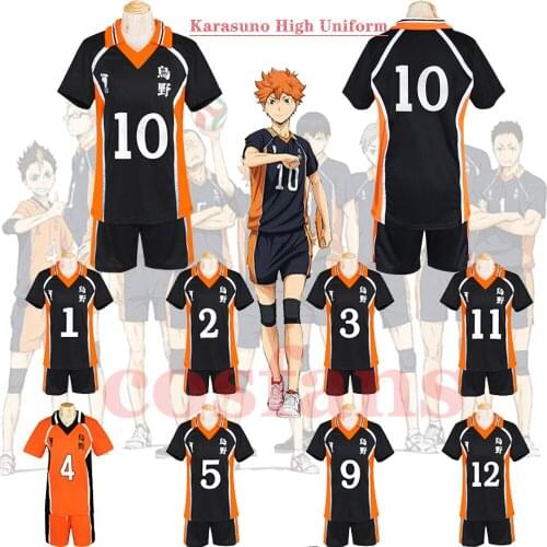 HOT! Haikyuu Cosplay Costumes Karasuno High School Volleyball Club Hinata Shyouyou Kageyama Tobio Sportswear Jerseys Uniform