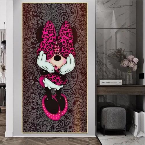 Disney Canvas Mickey Mouse Mickey Canvas Painting Cartoon Posters and Prints Cuadros Wall Art Picture Childrens Room Decoration