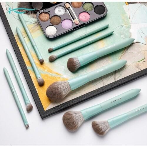 KINLLY 10pcs Makeup Brushes Dropshipping professional Eyeshadow Concealer Eyeliner Powder Blending Lip Brush,Cosmetic Tool