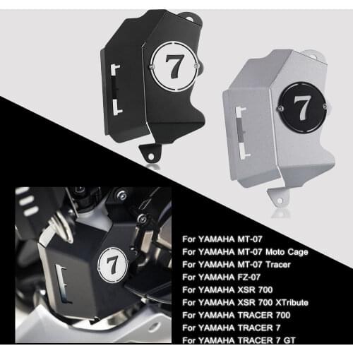 BILLET COOLANT RESERVOIR COVER For YAMAHA MT-07 FZ-07 MT07 Moto Cage MT07 Tracer XSR700 XSR 700 XTribute FLUID TANK GUARD COVER