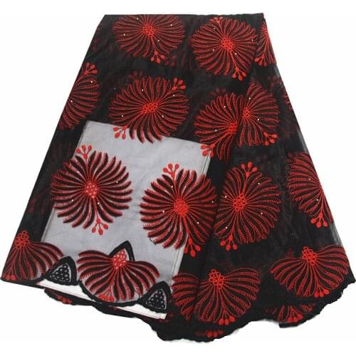 Hot Sale African Lace Fabric Embroidered Nigerian Guipure for Wedding Dress High Quality 2019 French Tulle Lace Fabric Best Sale