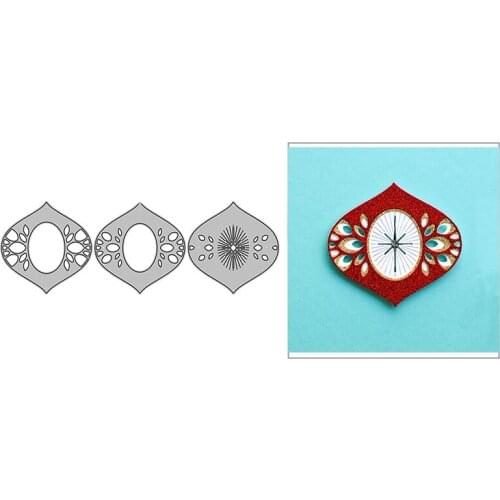 New Layer Star Oval Ornament Frame 2020 Metal Cutting Dies for DIY Scrapbooking and Card Making Decor Embossing Craft No Stamps