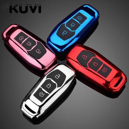 Soft TPU Car Remote Key Case Full Cover Fob For Ford F-150 Mondeo Galaxy S-Max Explorer Edge Mustang Ranger 2015 2016 2017 2018