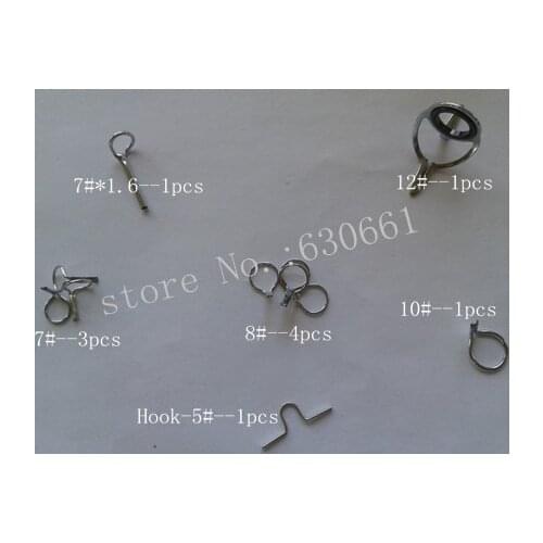 Rod repair guide 5bags Fishing Tackle Guide Fly Rod guide Silver color
