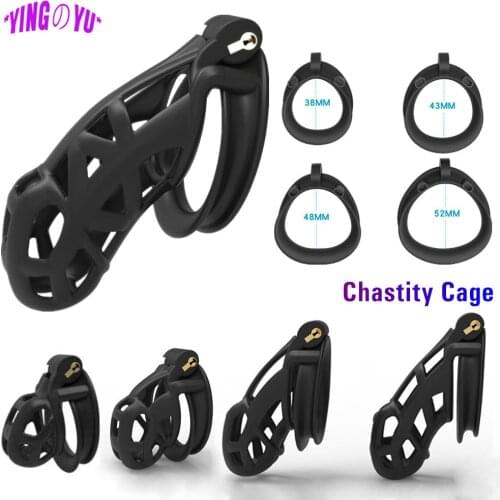 2021 New Male Chastity Device Cock Cage Penis Ring Bondage Gear Belt Fetish Adult Games BDSM Sex Toys for Men Erotic Products 18