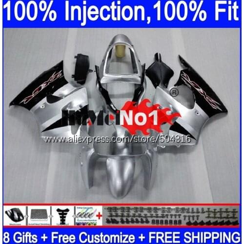 OEM For KAWASAKI ZX 6R 636 600 CC 6 R ZX636 ZX6R 00 01 02 Black silvery 70MC.5 ZX-636 600CC ZX600 ZX-6R 2000 2001 2002 Fairings