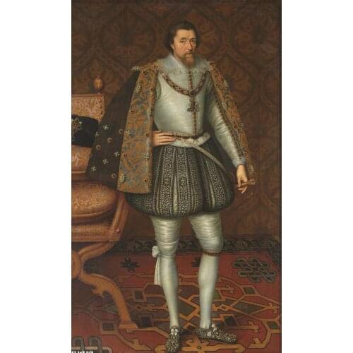 Wholesale painting # TOP ART # King James I of Scotland portrait canvas oil painting on canvas