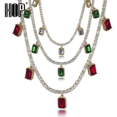 Hip Hop Adjustable Iced Out 32cm+15cm Tennis Chain with Butterfly Pendant 4mm CZ Cubic Zirconia Choker Necklace For Men Jewelry