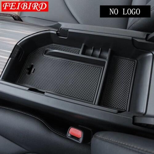 Auto Accessory Armrest Box Secondary Storage Pallet Tray Container Box Kit Plastic For Toyota Camry 2018 - 2020 Left-hand Drive