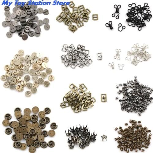 Newest 10/50/100pcs Mini 3/6MM Belt Buckle for Blyth BJD Doll Clothes Shoes Bag Buckles DIY Accessories Adjustable Button