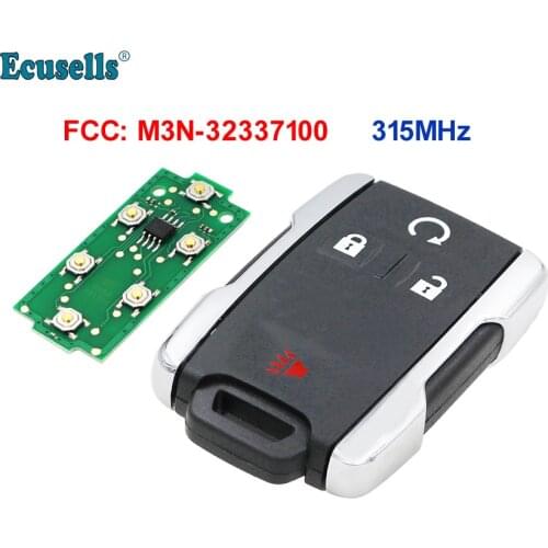 Keyless Entry Remote Control Key fob 3+1 Button 315MHz for Chevrolet Silverado Colorado GMC FCC: M3N32337100 M3N-32337100