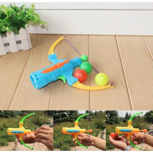 1Pcs Arrow Table Tennis Gun Bow Archery Plastic Ball Flying Disk Shooting Toy Outdoor Sports Children Slingshot Hunting Toy