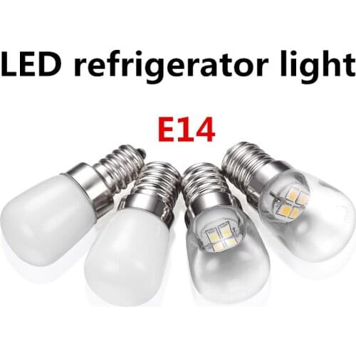 LED Fridge Light Bulb E14 2W Refrigerator Corn bulb AC 220V LED Lamp White/Warm white SMD2835 Replace Halogen Chandelier Lights