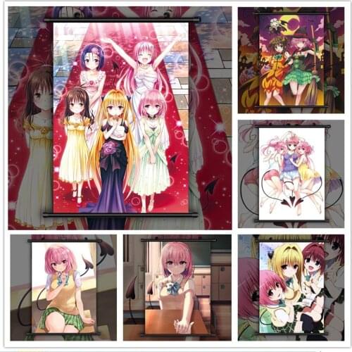 To Love Ru Momo Velia Deviluke Mea Mikan Lala HD Print Wall Poster Scroll