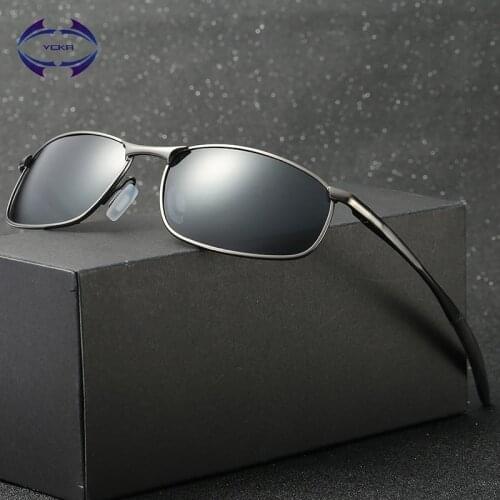 VCKA Polarized Sunglasses Men Brand Designer Rectangle Rectangle Sunglass Mens Driving Sun Glasses oculos de sol UV400 Eyewear