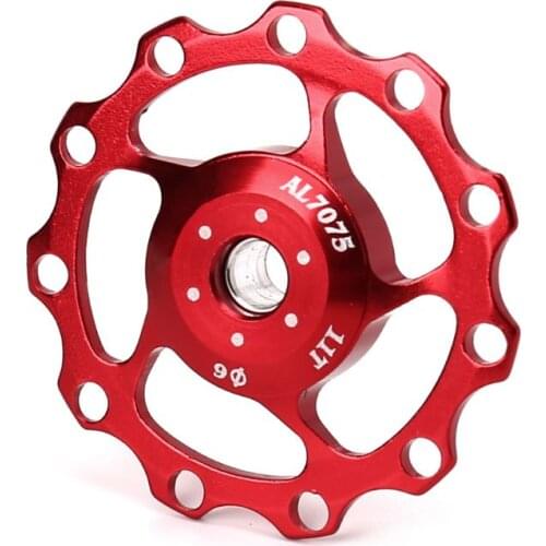 4 Color 11T Bike Aluminum MTB Alloy Bearing Jockey Wheel Rear Derailleur Pulleys