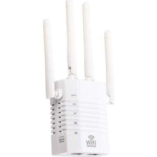 WiFi Booster Wireless 2.4GHz & 5.8GHz Dual Band Wifi Repeater 1200Mbps Four Antennas 2.4G 5G Internet Signal Amplifier